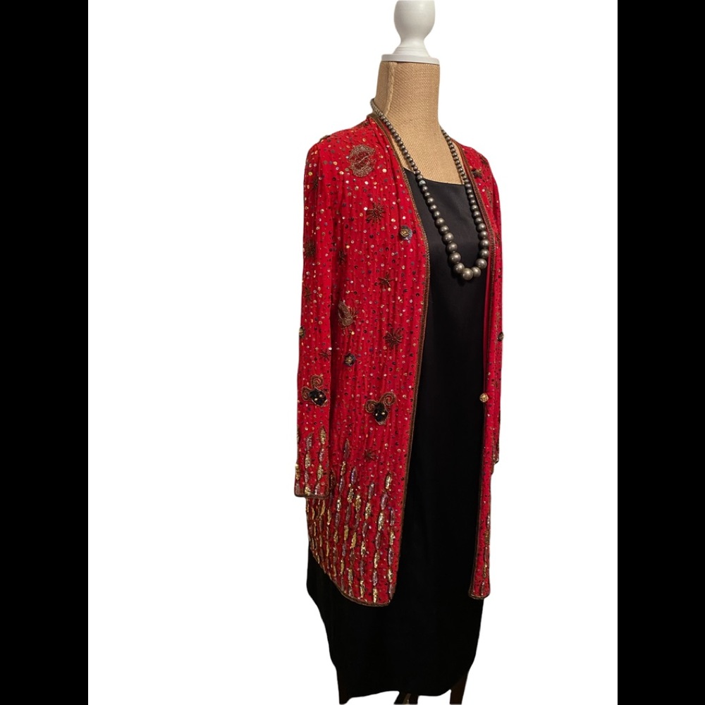 Vintage 1980’s Jack Bryan Red Sequin Jacket